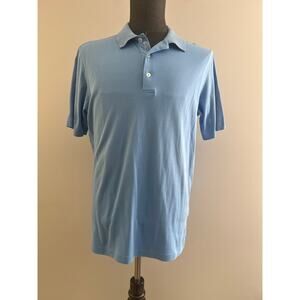 Bobby Jones Polo Golf Shirt 100% Cotton Blue Medium SG